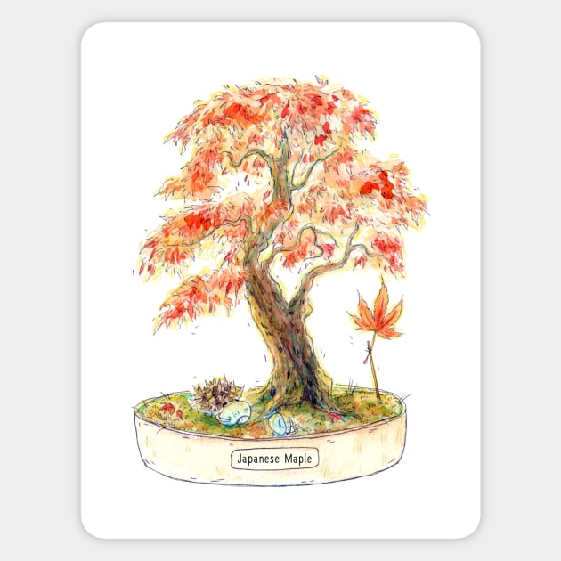 Bonsai Sticker by Rumpled Crow